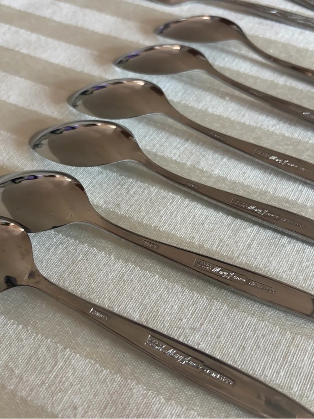 Ekco Eterna Mary Jane Classic Stainless Steel Japan MCM Flatware Lot of 10 Pcs